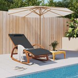 Stolica za ljuljanje siva od tekstilena i masivnog drva topole | shoptok.hr