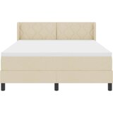  Krevet s opruga kutije s uzglavljem Krema 200 x 160 cm tkanina | shoptok.hr