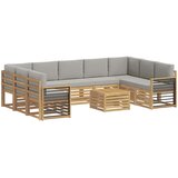  Setovi sofa 10 pcs Bijela i svjetlosiva 59 x 59 x 37 cm | Eponuda.com