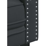 vidaXL Kavč trosed Chesterfield črna umetno usnje | Shoptok.si
