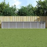 vidaXL Kokošnjak s svetlo svetlo sivo 603x98x90 cm pocinkano jeklo Cene