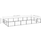  Kavez za pse crni 18 m² čelični | shoptok.hr