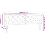  LED uzglavlje s dizajnom dijamantnih blokova krem 180 cm tkanina | shoptok.hr