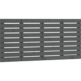 Maison Chic stensko posteljno vzglavje - vzglavna omarica - nočna omarica sivo 126x3x63 cm trdna borovina, (21706858) | Shoptok.si