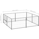  Kavez za pse srebrni 4 m² čelični | shoptok.hr