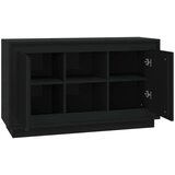  Komoda crna 102 x 35 x 60 cm od konstruiranog drva | shoptok.hr
