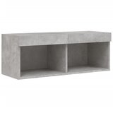 TV ormarić s LED svjetlima siva boja betona 80x30x30 cm | shoptok.hr