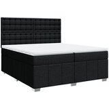 Maison Chic Box spring postelja - Vzmetna postelja z vzmetnico črn 200x200 cm blago SL11864, (21883052) | Shoptok.si