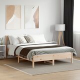 Maison Chic Posteljni okvir - Dvoposteljna postelja - Zakonska postelja brez vzmetnice 160x200 cm trdna borovina-J3302, (21771893) | Shoptok.si