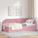  Kutni okvir kreveta Ružičasta 90 cm x 200 cm Baršun | shoptok.hr