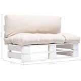  Vrtna sofa od paleta od borovine s jastucima boje pijeska | shoptok.hr