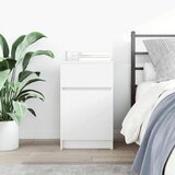 vidaXL Nočna omarica Bela 39x35x65 cm Inženirski les | Shoptok.si