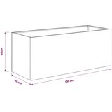  Vrtna saksija 2 kom. Bijela 100 x 40 x 40 cm Čelična vrata - Bijela 100 x 40 x 40 cm 2 | shoptok.hr