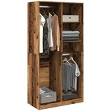 vidaXL Garderobna omara starinski les 100x50x200 cm inženirski les | Shoptok.si