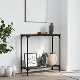 vidaXL Konzolna mizica dimljen hrast 75x30,5x75 cm inženirski les Cene