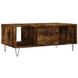 Maison Chic Klubska mizica - kavna mizica - Nizka mizica dimljeni hrast 90x50x36,5 cm inženirski les, (21754866) | Shoptok.si