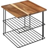 Five ugaona polica 24x24x24cm metal drvo Cene