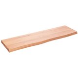 vidaXL Zidna polica svjetlosmeđa 100x30x4 cm od obrađene hrastovine Cijene