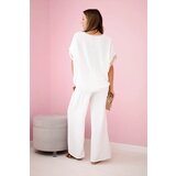 Kesi Włoski Viscose set with golden trim ecru | Shoptok.si