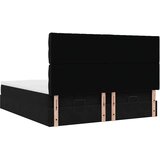 vidaXL Otomanski posteljni okvir z vzmetnicami črn 160x200 cm žamet | Shoptok.si