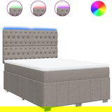 Maison Chic Box spring postelja - Vzmetna postelja z vzmetnico taupe 140x200 cm blago SL10925, (21882449) | Shoptok.si