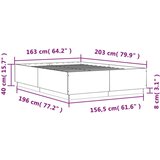 vidaXL Posteljni okvir sonoma hrast 160x200 cm inženirski les | Shoptok.si