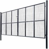  Vrtna vrata od mrežastog čelika 400x175 cm siva | shoptok.hr