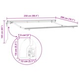 vidaXL okvir električne tende 2,5x2 cm metal | shoptok.hr