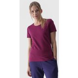 4f Women's Smooth T-Shirt With Logo Purple WMM00TTS Cene