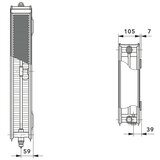 Vogel & Noot panelni ventilski radiator s sredinskim priključkom, debelina 105 mm T6 22 vm - V900_S1120 | Shoptok.si