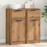 vidaXL Komoda 2 kosa artisian hrast 30x30x70 cm konstruiran les Cene