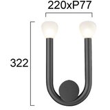  Zidna svetiljka DELORI 2xG9/28W/230V crna | Eponuda.com