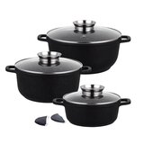 Shumee set 3 granitnih loncev 2,5L/ 4,3L/ 6,8L (8 kosov) klausberg crack design KB-7359, (21384665) | Shoptok.si