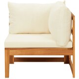 Maison Chic Kotni kavč - Sofa - Kanape s kremno belimi blazinami trden akacijev les, (21727196) Cene