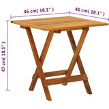 Bistro stol 46 x 46 x 47 cm masivno bagremovo drvo | Eponuda.com