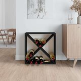  Stojalo za vino Črna 62x25x62 cm trdna borovina, (20766735) | Shoptok.si