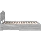  Konstrukcija postelje Siva Sonoma 140 x 200 cm Konstruiran les, (5000102323) | Shoptok.si