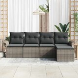 Vanjski kauč s jastukom 5 pcs Siva poliratan | shoptok.hr