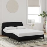 Maison Chic Posteljni okvir - Dvoposteljna postelja - Zakonska postelja brez vzmetnice črn 140x200 cm žamet-J11775, (21775633) | Shoptok.si