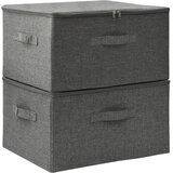  Kutije za pohranu 2 kom od tkanine 43 x 34 x 23 cm antracit | shoptok.hr
