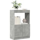 vidaXL Visoka omara betonsko siva 63x33x100 cm inženirski les | Shoptok.si