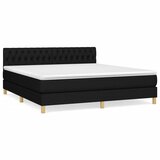  Krevet s oprugama i madracem crni 180x200 cm od tkanine | shoptok.hr