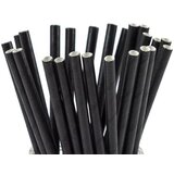EURONOVA Papirnate slamice / frape / 8x200mm / črne / 500kos, (5000156281) | Shoptok.si