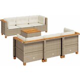 Maison Chic Seti vrtnega pohištva - Vrtna garnitura - Vrtni pohištvo set 7-delna z blazinami bež poli ratan, (21801563) | Shoptok.si