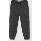 Abercrombie & Fitch Otroške hlače siva barva