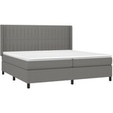  Krevet box spring s madracem LED tamnosivi 200x200 cm tkanina | shoptok.hr