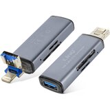 LINQ Citalnik kartic SD / Micro-SD 2 v 1 Lightning / USB moški, OTG funkcija z USB ženski, - siv, (21262045) Cene