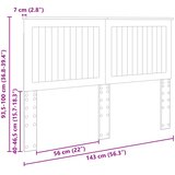  Uzglavlje s uzglavljem Smeđi hrast 140 cm Konstruirano drvo | shoptok.hr