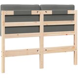 Tapecirani uzglavlje s uzglavljem Smeđa i svijetlosiva 120 cm | shoptok.hr