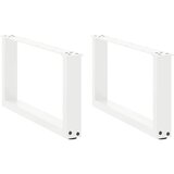  Noge za klub stolić U-oblik 2 kom Bijele 60 x (30-31) cm Čelik | shoptok.hr
